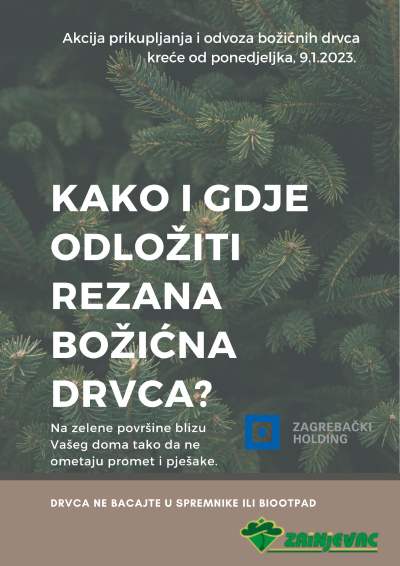 Odlaganje rezanih božićnih drvca