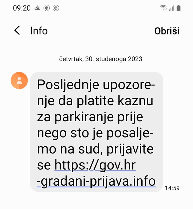 Važno upozorenje